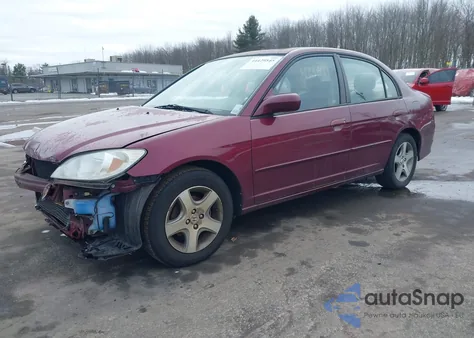 2004 Honda Civic Ex z USA, uszkodzony, nr VIN 2HGES26704H564363